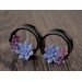 Handmade wedding plugs Pastel succulent gauges for ears