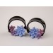 Handmade wedding plugs Pastel succulent gauges for ears