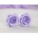 Lavender flower ear piercing plugs, rose gauge earrings