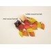 Colorful fall leaves Dangle gauge earrings for stretched ears Wooden tunnels Autumn Woodland Chain hangers Handmade