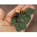 Green leaves chain hangers for stretched ears 8mm - 20mm wooden tunnels Dangle plugs and gauges Woodland Botanical