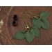 Green leaves chain hangers for stretched ears 8mm - 20mm wooden tunnels Dangle plugs and gauges Woodland Botanical