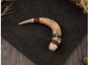 Horn fake gauge earrings 
