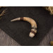 Handmade faux gauges earrings horn, viking ear jewelry
