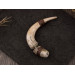 Handmade faux gauges earrings horn, viking ear jewelry