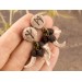 Runes stud earrings for men with Fangs Ancient Viking jewelry studs for guys Pagan Brutal Handcrafted
