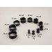 Handcrafted black rose ear tunnels for Goth weddings