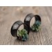 Handmade gauges plugs with succulents - cute flesh tunnels