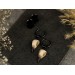 Goth gauge hangers - handcrafted  bird skull hoop earrings