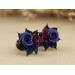Navy blue rose custom plugs, ear tunnels 00g
