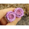 Pink purple bridal ear earrings - custom ear plugs 