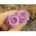 Pink purple bridal ear earrings - custom ear plugs 