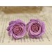 Pink purple bridal ear earrings - custom ear plugs 