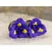 Handmade iris gauges - flower plugs piercing 