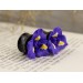 Handmade iris gauges - flower plugs piercing 