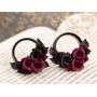Tiny burgundy black rose ear tunnels 00g – 25mm Tiny burgundy black rose ear tunnels 00g – 25mm