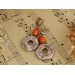 Handcrafted Ethnic earrings with dangle coral beads 