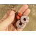 Handcrafted Ethnic earrings with dangle coral beads 