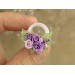 Wedding tunnels in Provence colors - Floral plug for ears  