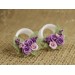 Wedding tunnels in Provence colors - Floral plug for ears  