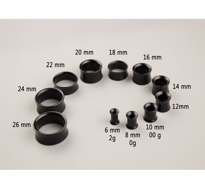 Purple black rose ear piercing - Gothic plugs and tunnels