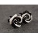 Black white flower - Unique ear plugs rose shaped