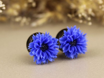 Blue cornflower ear plugs 3-20mm Blue cornflower ear plugs 3-20mm
