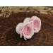 Blush soft pink rose bridal gauges, 6g – 20mm ear plugs