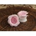 Blush soft pink rose bridal gauges, 6g – 20mm ear plugs