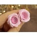 Blush soft pink rose bridal gauges, 6g – 20mm ear plugs