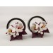 Floral plug – Cherry blossom wedding gauge earrings