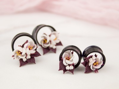 Cherry blossom ear tunnels 00g – 25mm Cherry blossom ear tunnels 00g – 25mm