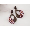Spring blossom dangling gauges – cute wooden plugs for ears