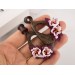 Spring blossom dangling gauges – cute wooden plugs for ears