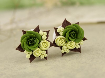 Green brown bouquets ear plugs 6-20mm Green brown bouquets ear plugs 6-20mm