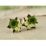 Green brown bouquets ear plugs 6-20mm