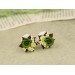 Green brown ear lobe plugs – cute gauges for wedding