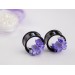 Cute lilac ear tunnels – spring gauges stretch plugs