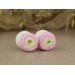 Pink ranunculus 12mm - 20 mm ear tunnels | plugs for gauged ears
