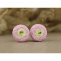 Pink ranunculus 12mm - 20 mm ear tunnels | plugs for gauged ears
