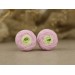Pink ranunculus 12mm - 20 mm ear tunnels | plugs for gauged ears