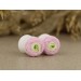 Pink ranunculus 12mm - 20 mm ear tunnels | plugs for gauged ears