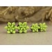 Sage green succulent ear gauge tunnels – cool plug earrings