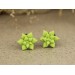 Sage green succulent ear gauge tunnels – cool plug earrings