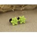 Sage green succulent ear gauge tunnels – cool plug earrings