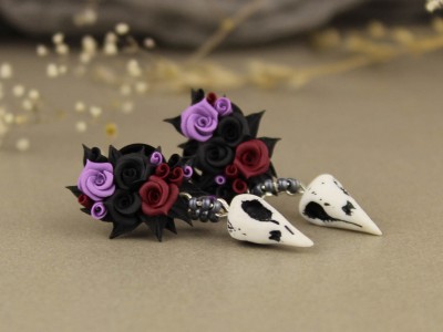 Bird skull ear tunnels rose 0g – 25mm Bird skull ear tunnels rose 0g – 25mm