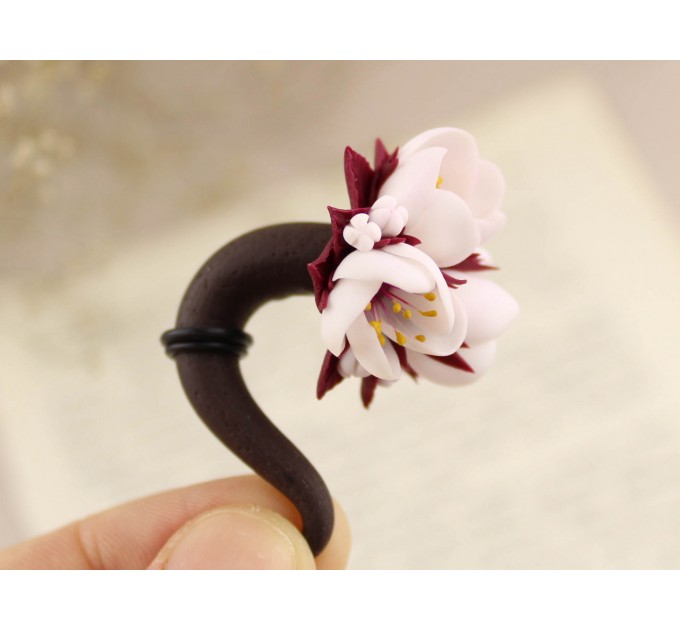 Cherry blossom fake / real ear gauges 