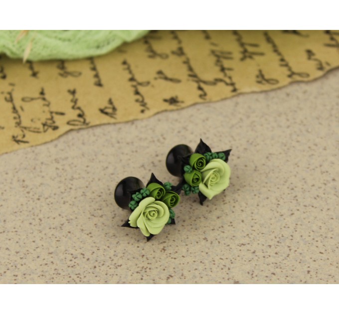 Sage green and olive ear stretch plugs – cute gauges tunnels
