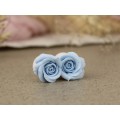 Wedding plugs and tunnels - Sky blue rose ear piercing