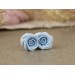 Wedding plugs and tunnels - Sky blue rose ear piercing